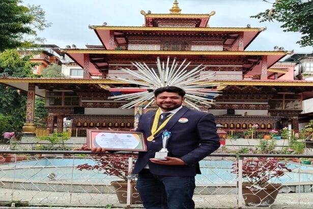 Indore 's sunil thakur honoured with international awards in bhutan